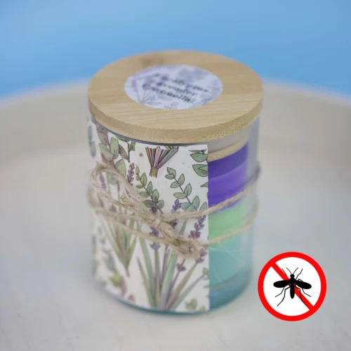 3 illatú rovarriasztó hatású gyertya – eukaliptusz, citronella, levendula